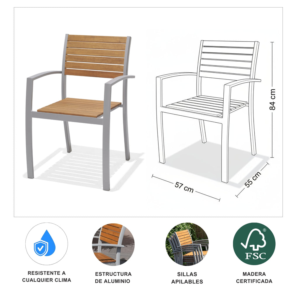 
                      
                        Juego de Jardin Pienza Set Bistro Mesa y Sillas
                      
                    