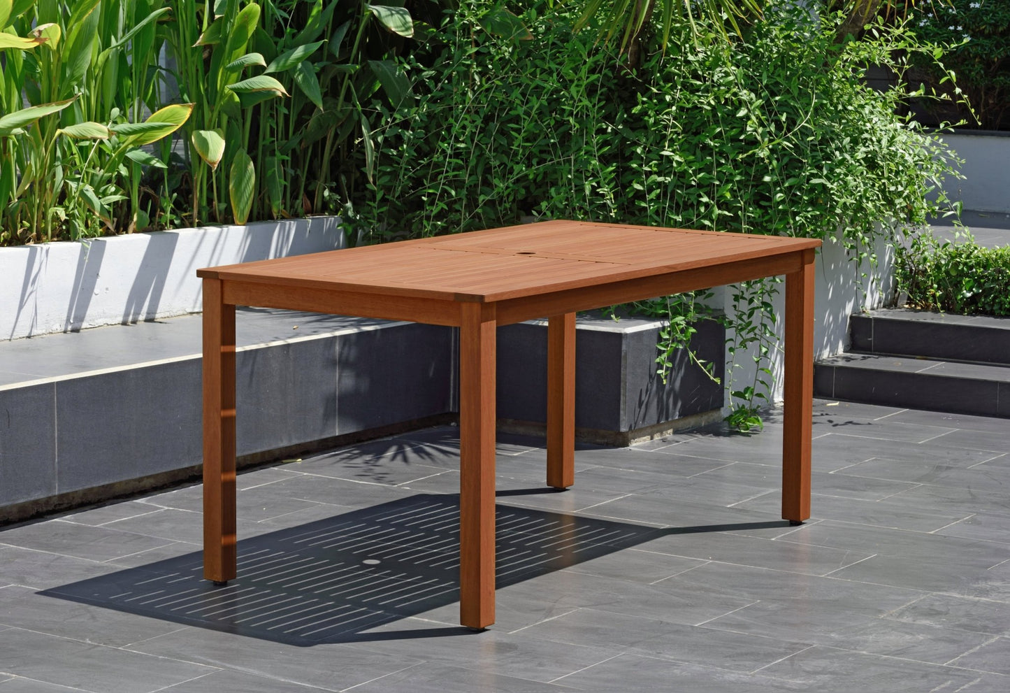 Mesa Orlando para Exterior de Madera con Acabado de Teca