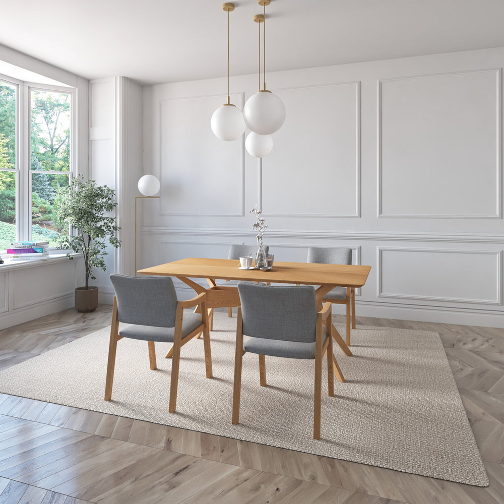 
                      
                        Juego de Comedor Ibiza de Madera con 4 Sillas Tapizadas
                      
                    