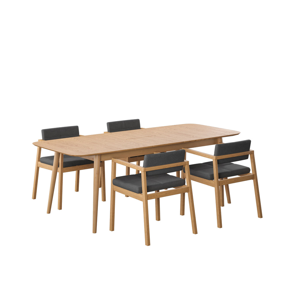 
                      
                        Juego de Comedor Extensible Praga de Madera con 4 Sillas
                      
                    
