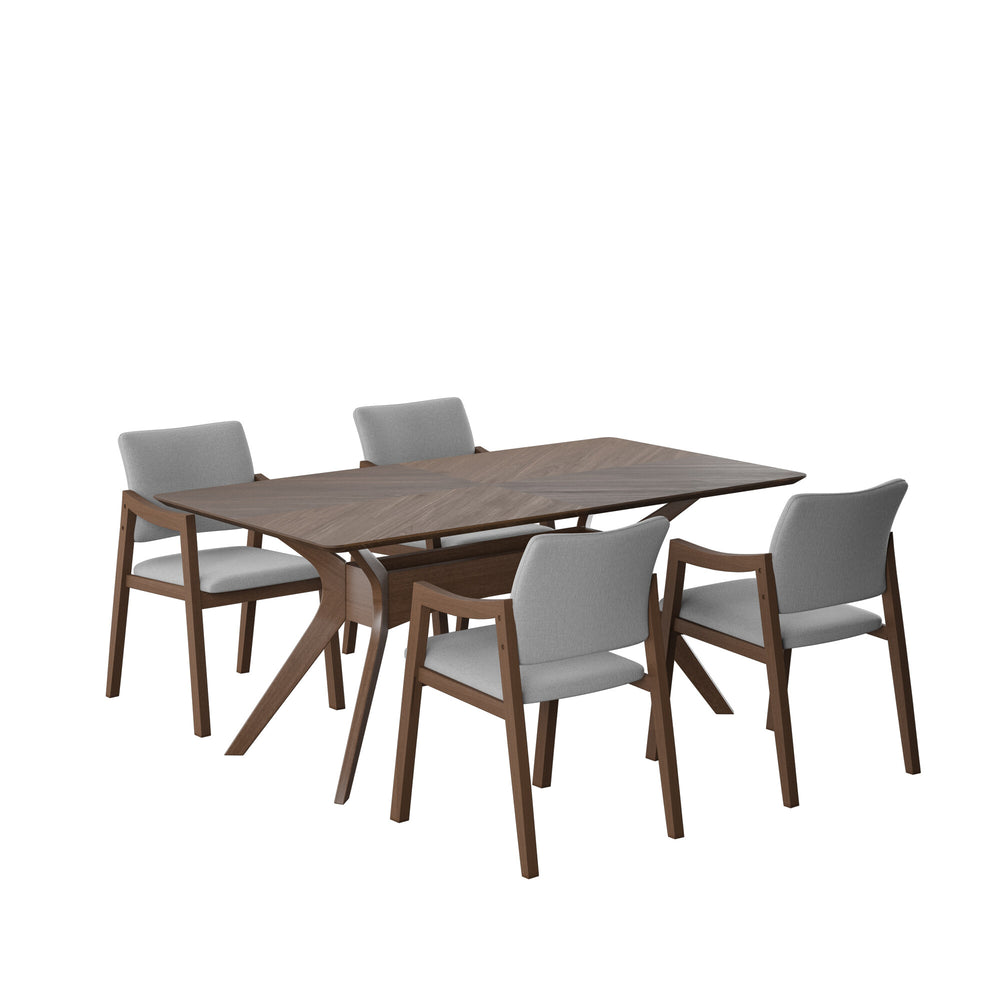 
                      
                        Juego de Comedor Ibiza de Madera con 4 Sillas Tapizadas
                      
                    
