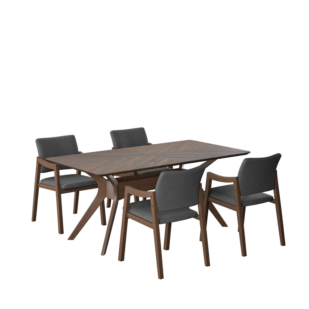 
                      
                        Juego de Comedor Ibiza de Madera con 4 Sillas Tapizadas
                      
                    