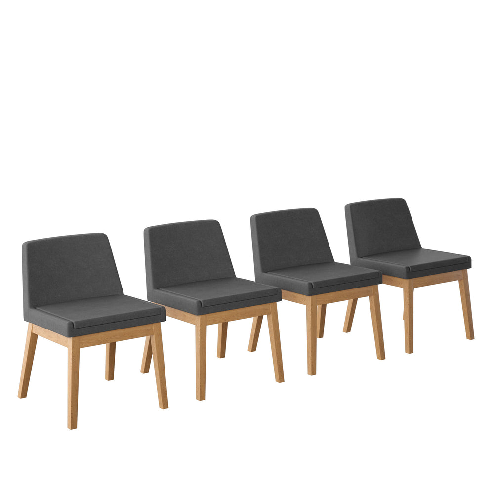 
                      
                        Set de 4 Sillas de Comedor Adel de Madera con Tapizado Gris
                      
                    