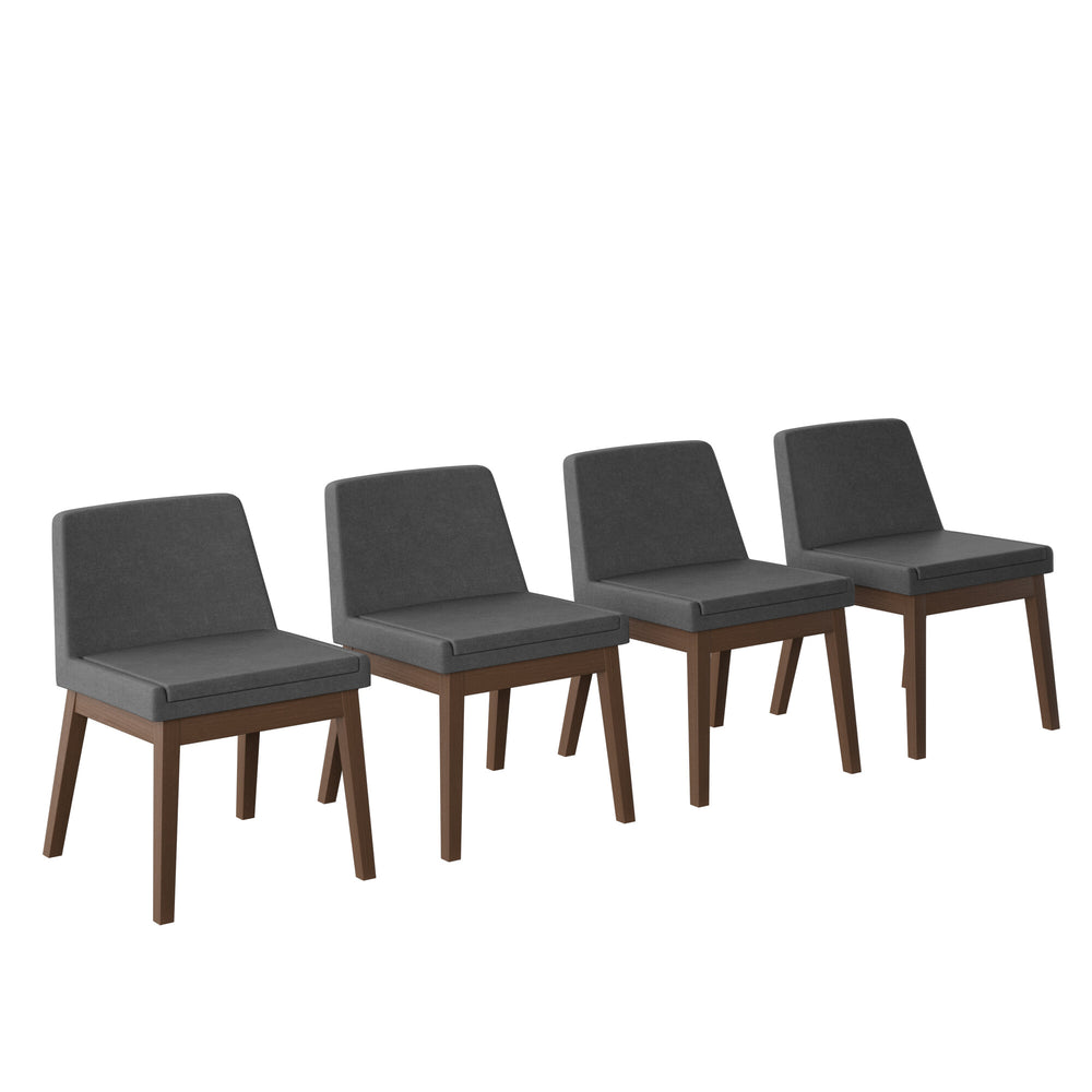 
                      
                        Set de 4 Sillas de Comedor Adel de Madera con Tapizado Gris
                      
                    