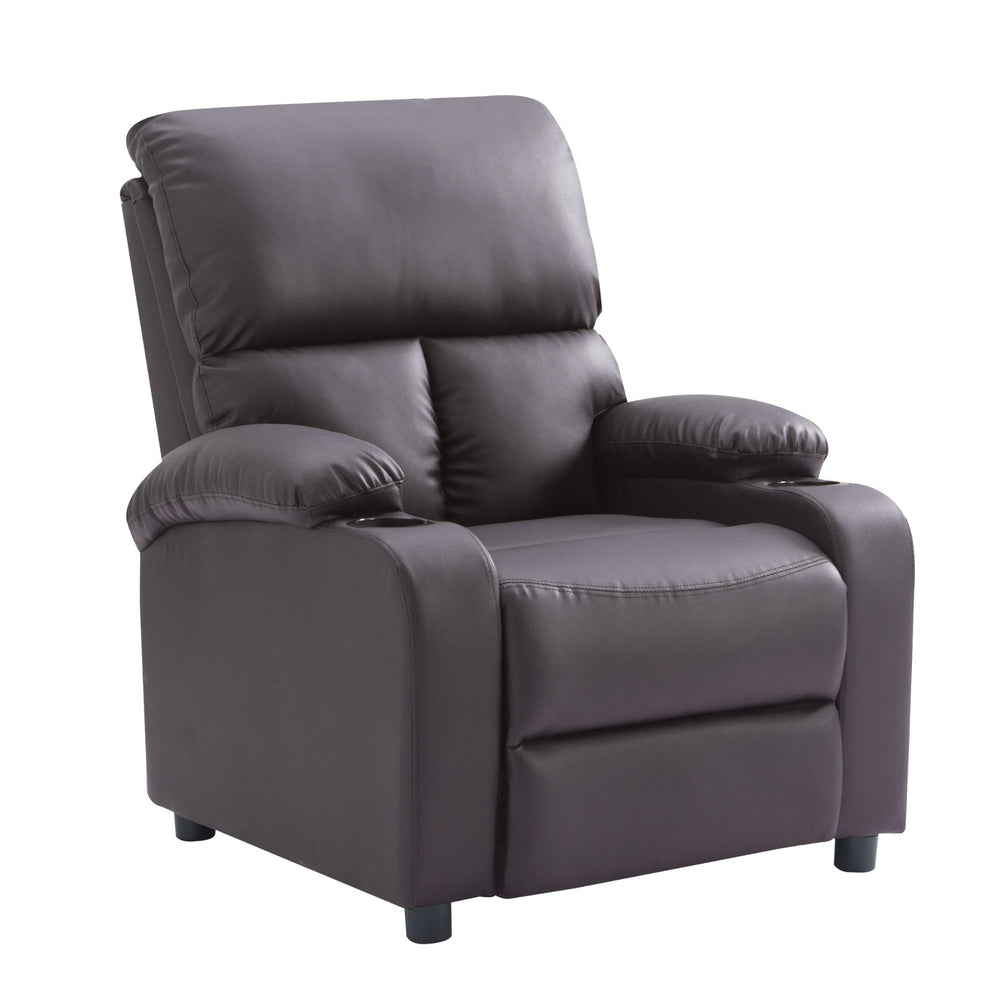 Sillon Reposet Reclinable Individual Tapizado en Simil Cuero