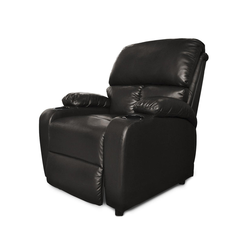 Sillon Reposet Reclinable Individual Tapizado en Simil Cuero