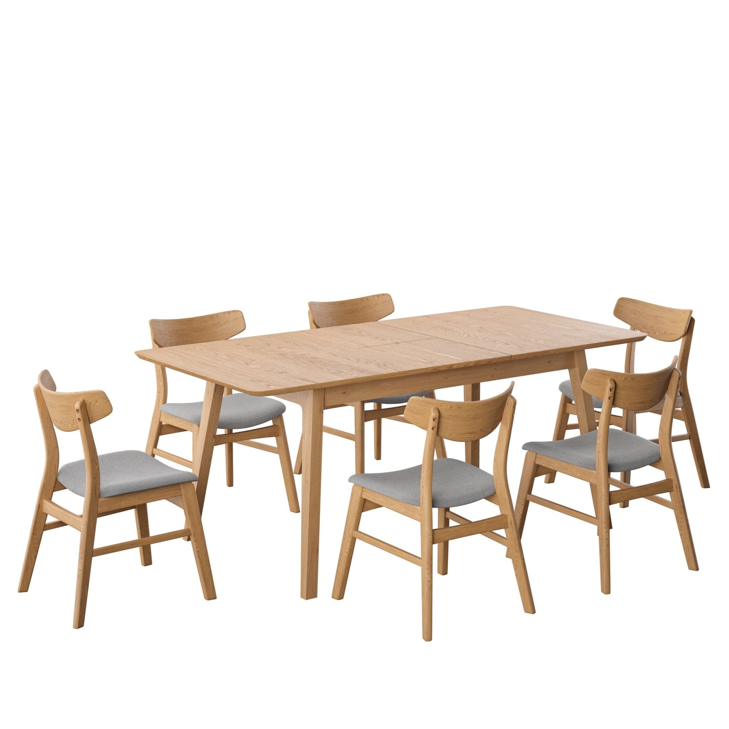 Juego de Comedor Extensible Austin de Madera con 6 Sillas