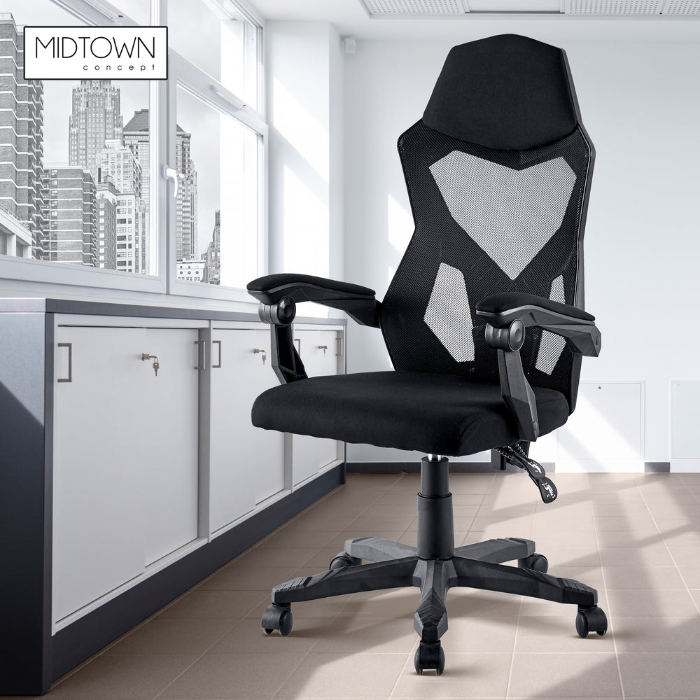 
                      
                        Silla de Oficina Ergonómica Reclinable Negra
                      
                    