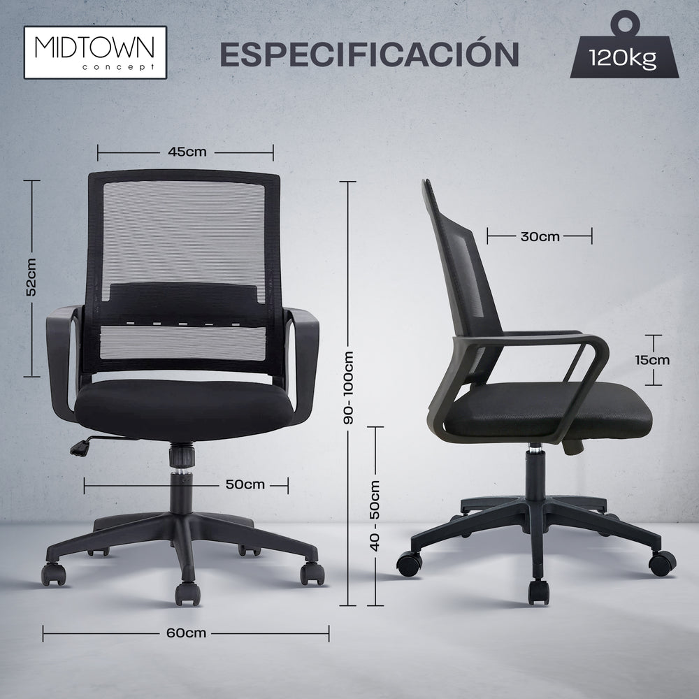 
                      
                        Silla para Escritorio y Oficina Ejecutiva con Soporte Lumbar
                      
                    