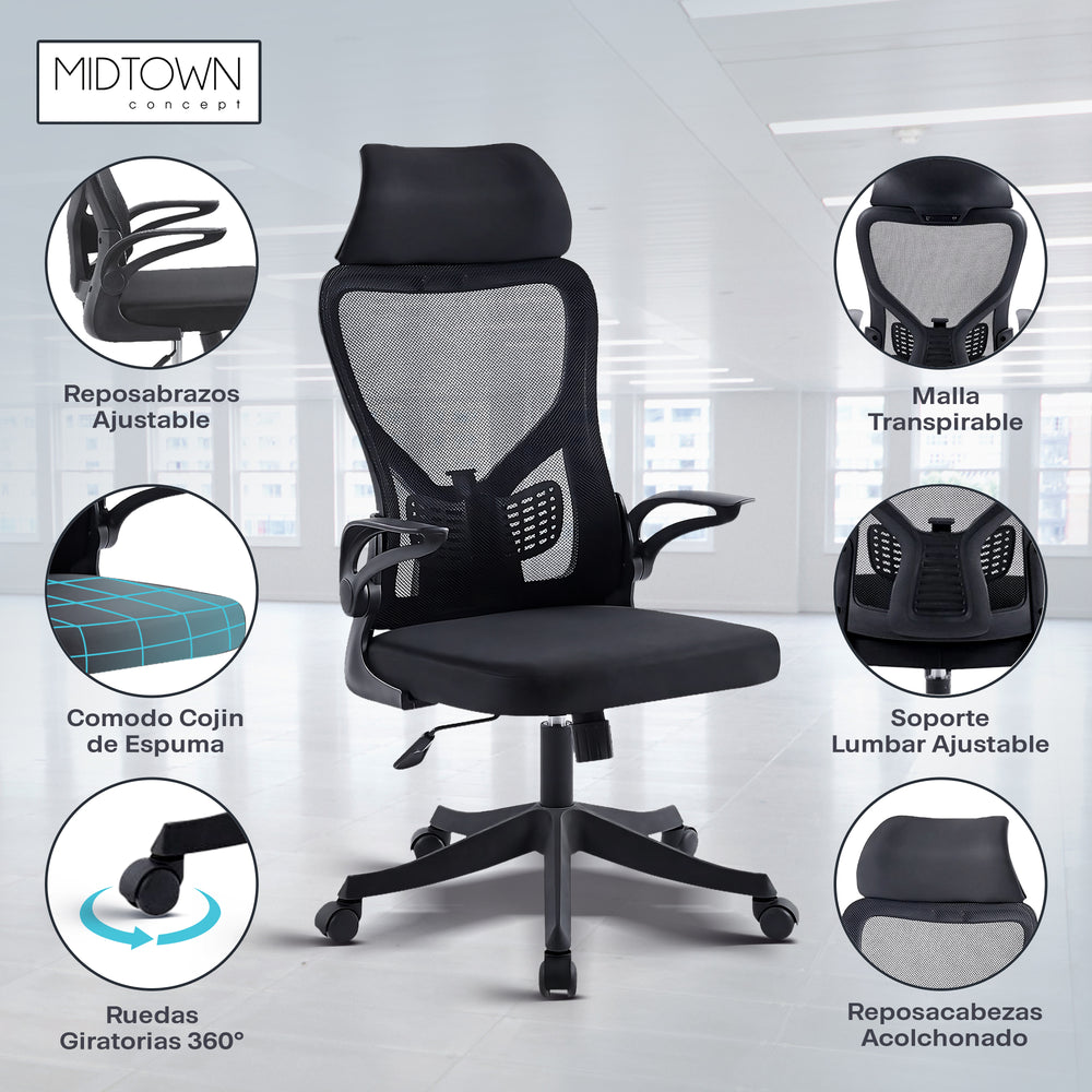 
                      
                        Silla Ejecutiva con Apoyabrazos Ajustable
                      
                    