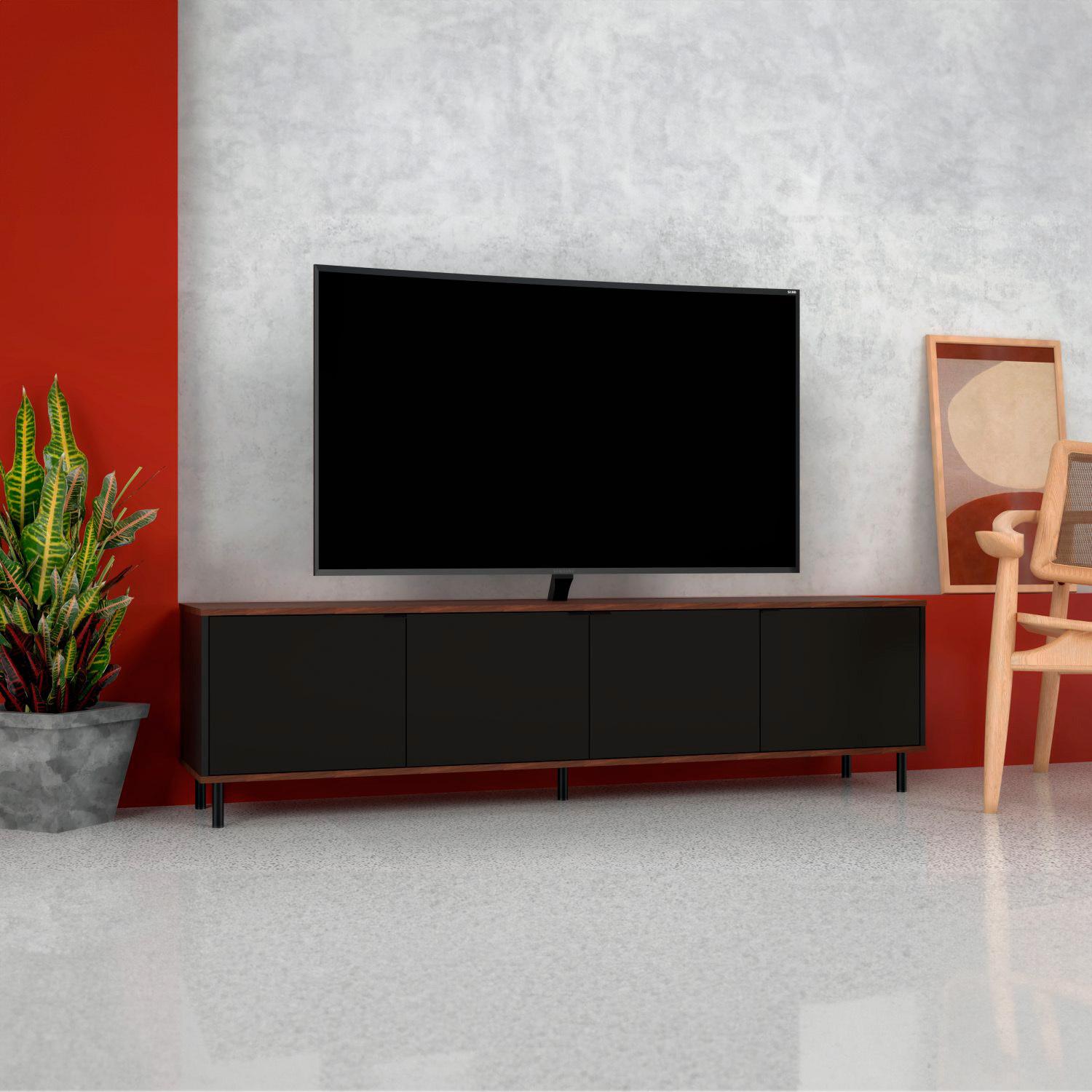 Mueble Mesa para TV, Diseño Moderno y Minimalista, Negro