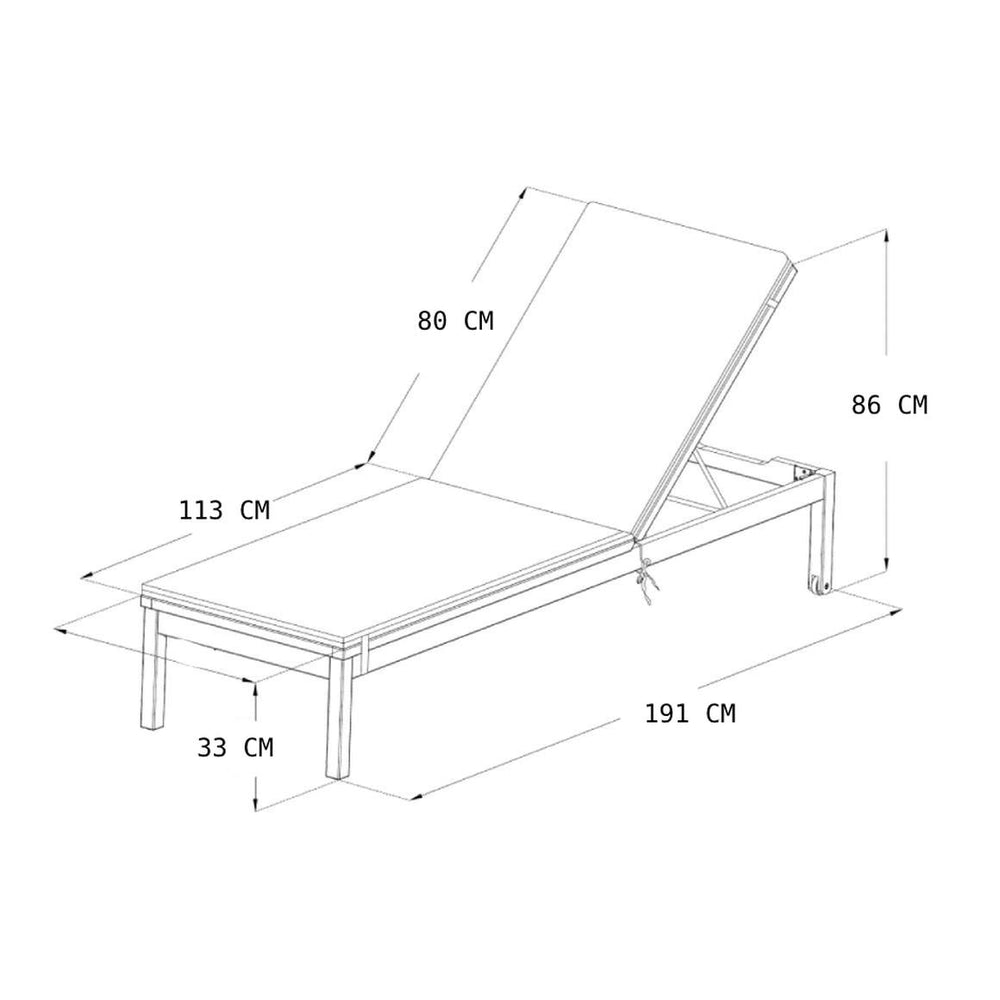 
                      
                        Camastro Washburn de Madera con Cojin para Jardin y Exterior
                      
                    