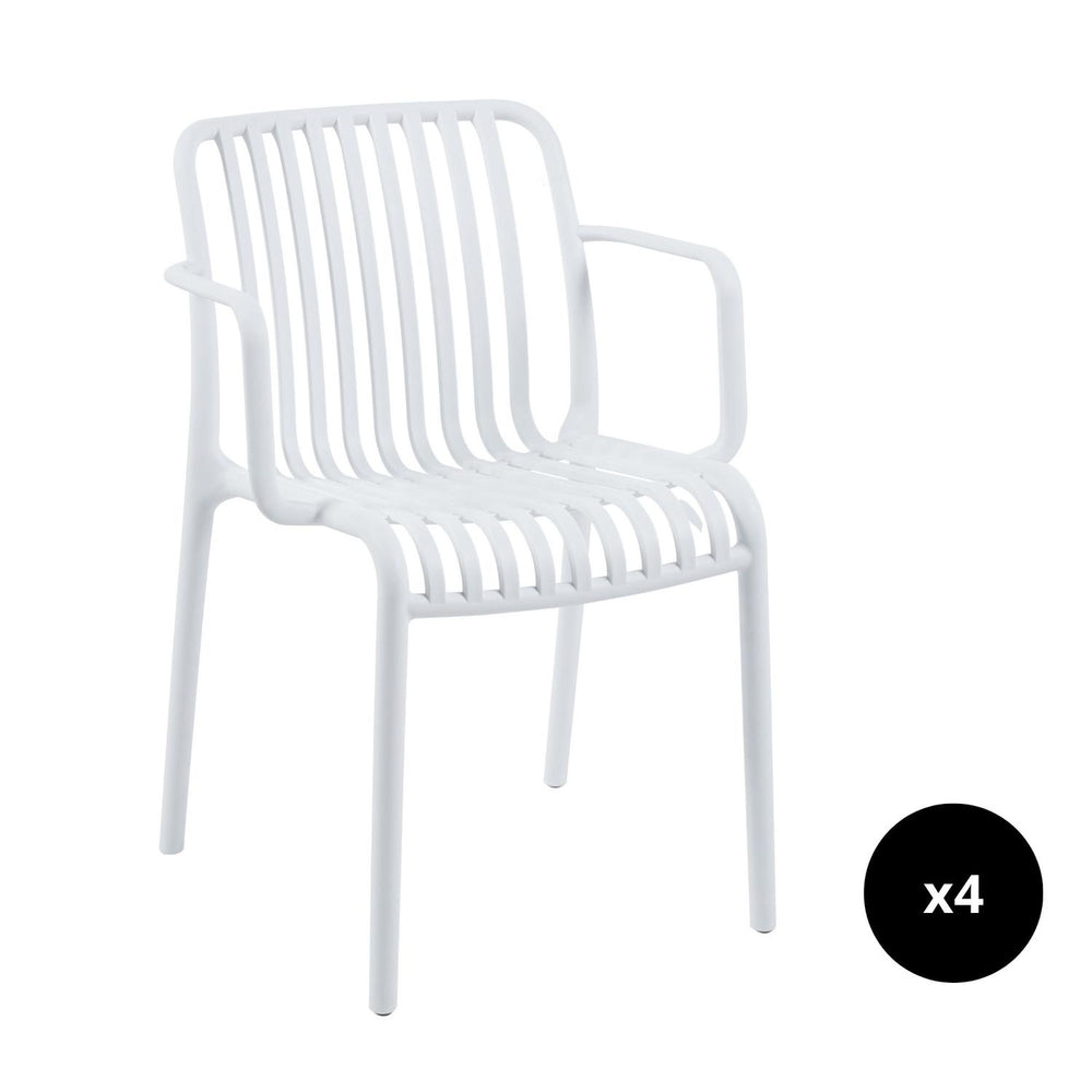 Set 4 Sillas de Jardin y Exterior con Proteccion UV