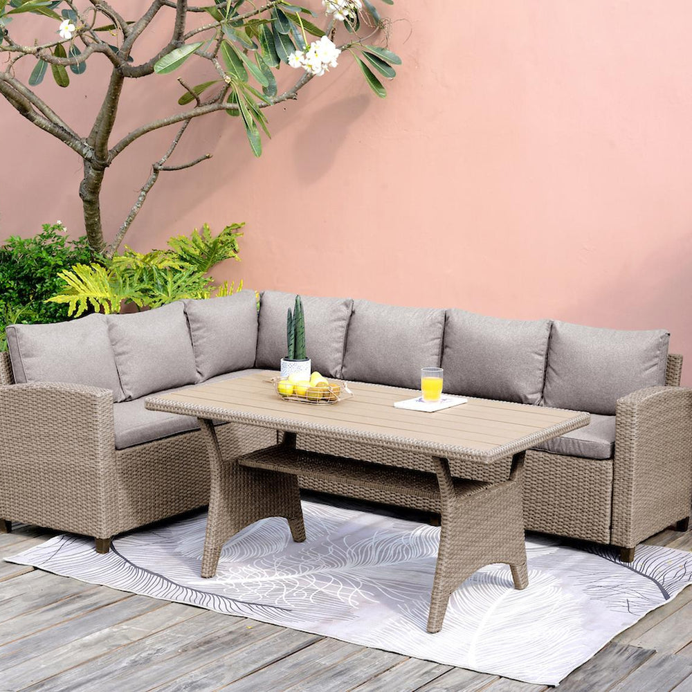 
                      
                        Set Patio Jardin 2 Sofás y Mesa Rattán Beige
                      
                    