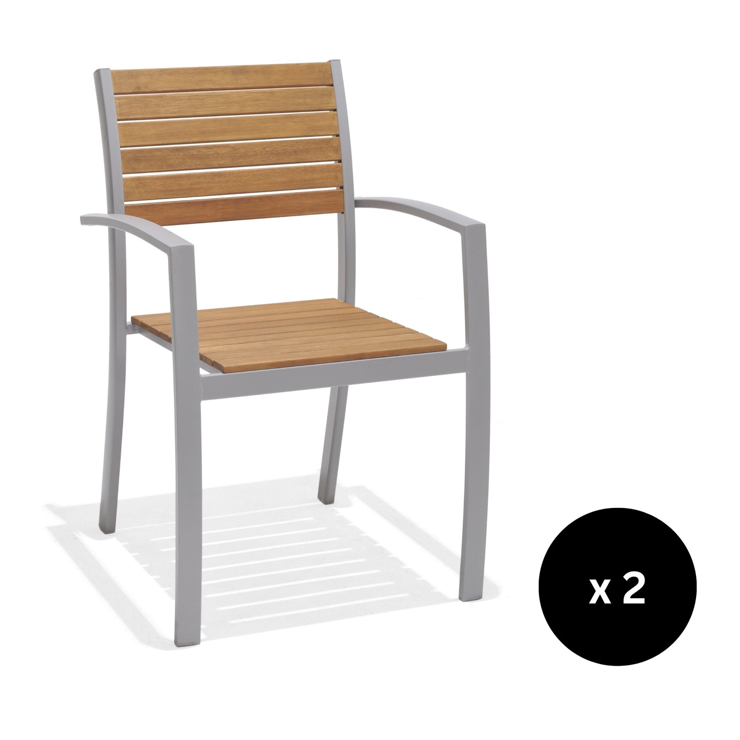 Set 2 Sillas Barcelona para Jardin y Exterior