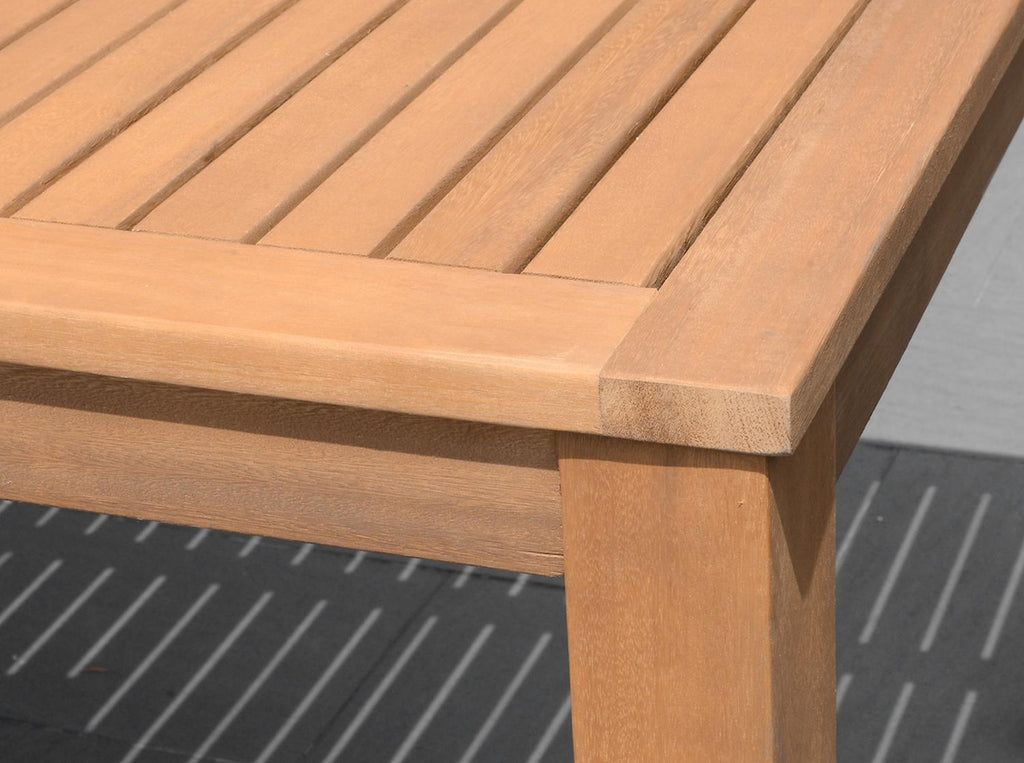  Mesa Rectangular Alama de Madera para Jardin y Exteriores