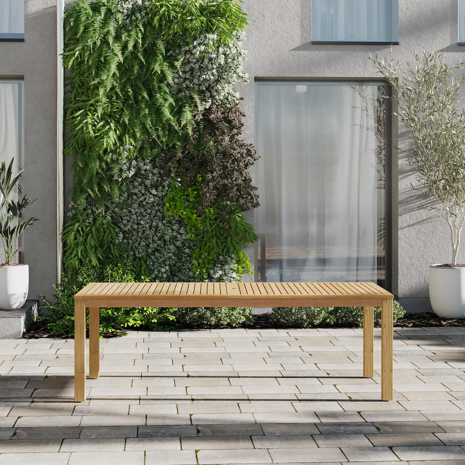 Mesa Rectangular Alama de Madera para Jardin y Exteriores