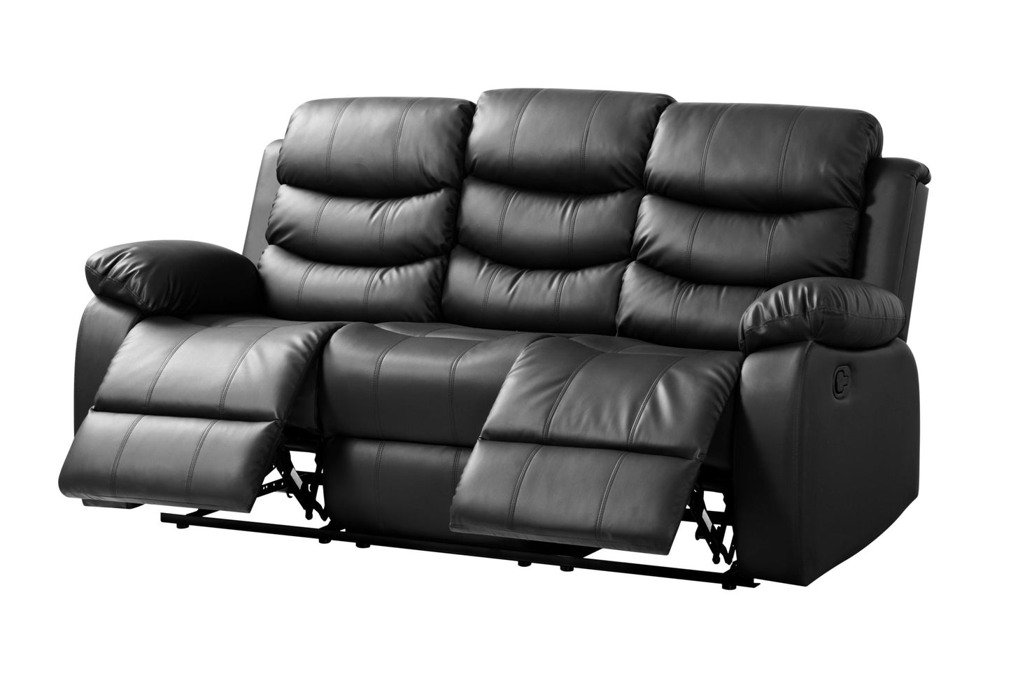 Sillon Reposet Reclinable 3 Cuerpos Tapizado en Simil Cuero