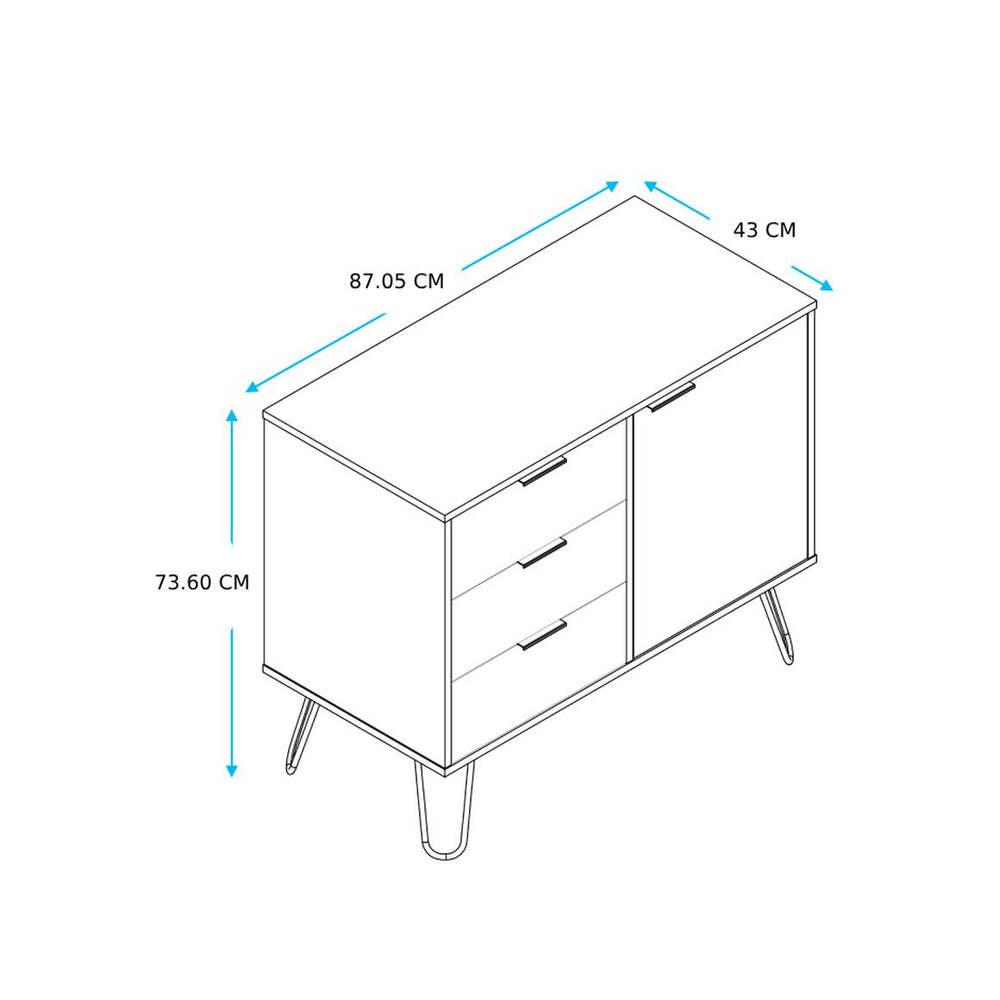 
                      
                        Cómoda de Madera 3 Cajones 1 Puerta | Midtown Concept
                      
                    