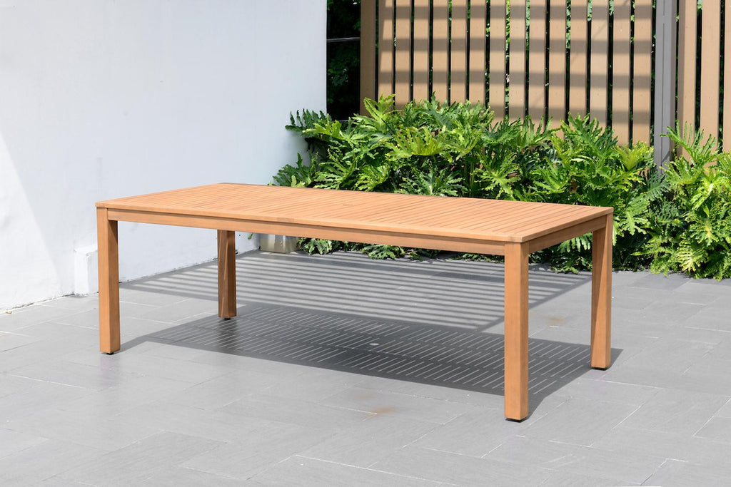  Mesa Rectangular Alama de Madera para Jardin y Exteriores